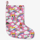 Powerpuff Girls & Donny Rainbow Pattern Kleine Kerstsok (Voorkant)