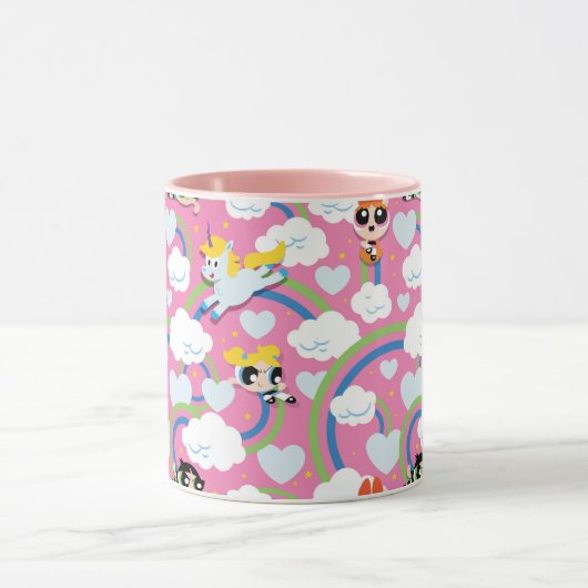 Powerpuff Girls & Donny Rainbow Pattern Mok (Midden)
