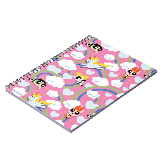 Powerpuff Girls & Donny Rainbow Pattern Notitieboek (Linkerzijde)