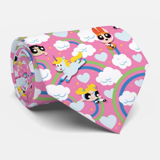 Powerpuff Girls & Donny Rainbow Pattern Stropdas (Opgerold)