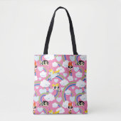 Powerpuff Girls & Donny Rainbow Pattern Tote Bag (Voorkant)