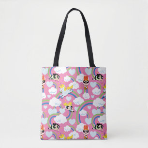 Powerpuff Girls & Donny Rainbow Pattern Tote Bag