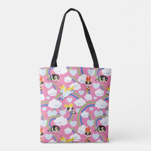 Powerpuff Girls & Donny Rainbow Pattern Tote Bag (Achterkant)