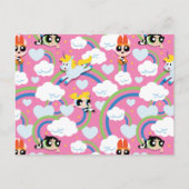 Powerpuff Girls & Donny Rainbow Pattern Uitnodiging Briefkaart (Voorkant)