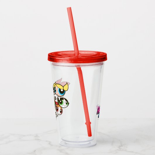 Powerpuff Girls Face Pattern Acryl Drinkbeker (Links)