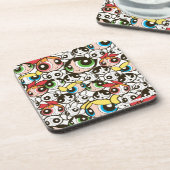 Powerpuff Girls Face Pattern Bier Onderzetter (Linkerzijde)