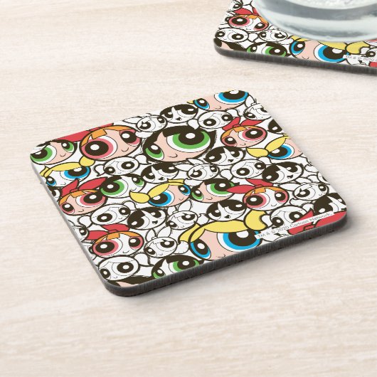 Powerpuff Girls Face Pattern Bier Onderzetter (Linkerzijde)