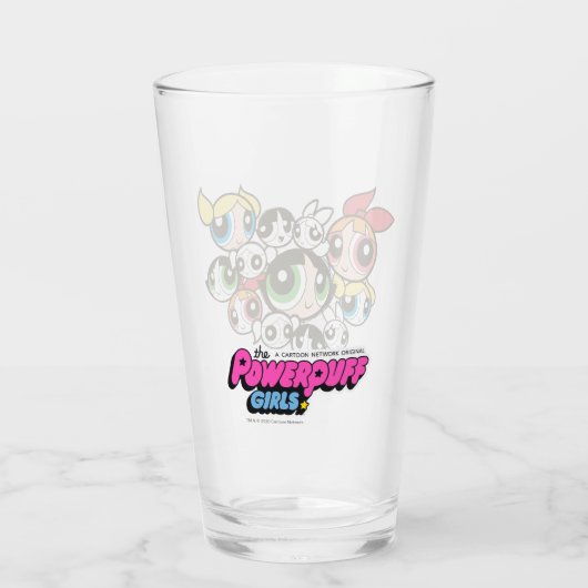 Powerpuff Girls Face Pattern Glas (Achterkant)