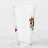 Powerpuff Girls Face Pattern Glas (Rechts)