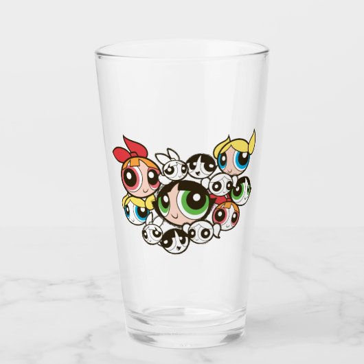 Powerpuff Girls Face Pattern Glas (Voorkant)