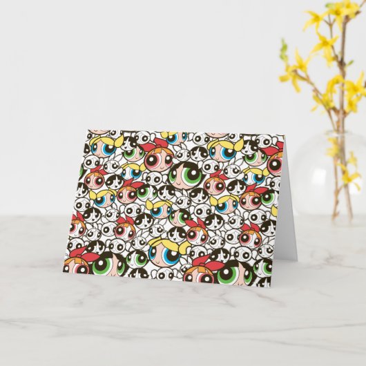 Powerpuff Girls Face Pattern Kaart (Gele Bloem)