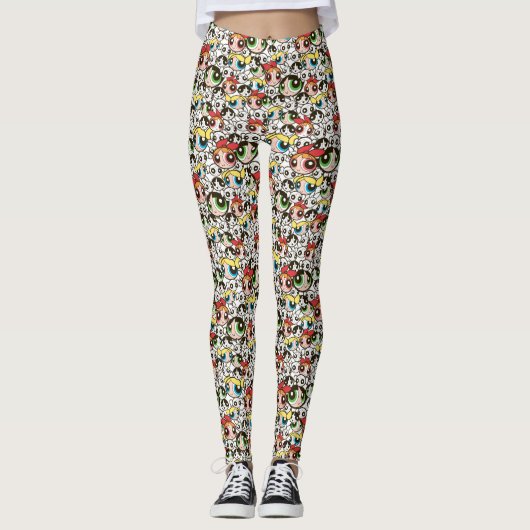 Powerpuff Girls Face Pattern Leggings (Voorkant)