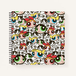 Powerpuff Girls Face Pattern Notitieboek