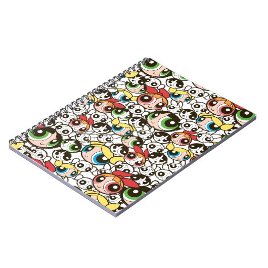 Powerpuff Girls Face Pattern Notitieboek (Linkerzijde)