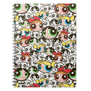 Powerpuff Girls Face Pattern Notitieboek