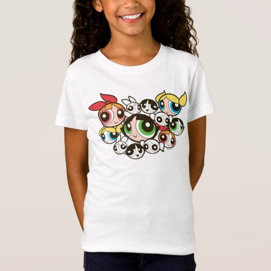 Powerpuff Girls Face Pattern T-shirt (Voorkant)