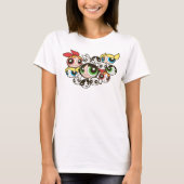 Powerpuff Girls Face Pattern T-shirt (Voorkant)