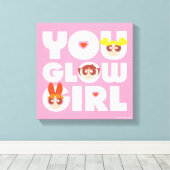 Powerpuff Girls: Glow Girl Canvas Afdruk (Insitu (Houten vloer))