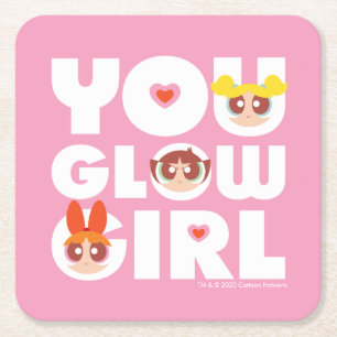 Powerpuff Girls: Glow Girl Kartonnen Onderzetters