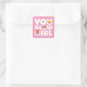 Powerpuff Girls: Glow Girl Vierkante Sticker (Tas)