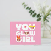 Powerpuff Girls: Je gloeit meisje Uitnodiging Briefkaart (Staand voorkant)