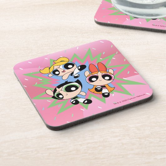 Powerpuff Girls Powfactor Bier Onderzetter (Linkerzijde)