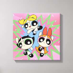 Powerpuff Girls Powfactor Canvas Afdruk