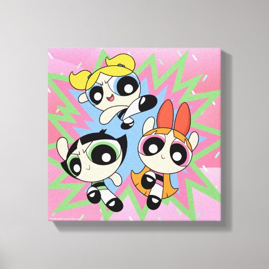 Powerpuff Girls Powfactor Canvas Afdruk (Voorkant)