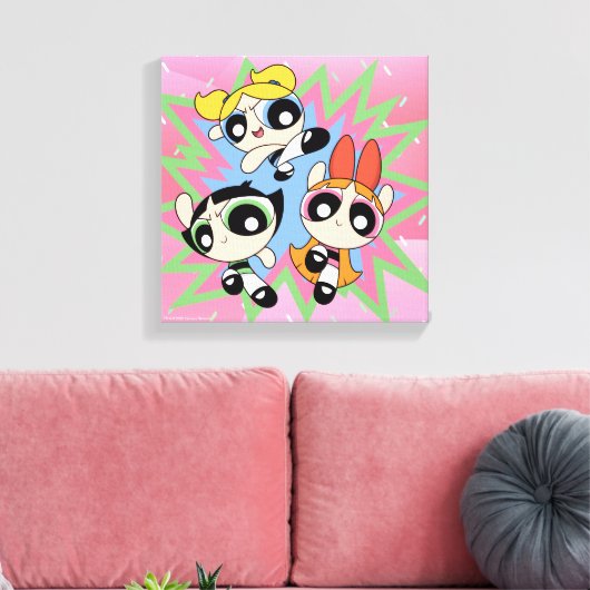 Powerpuff Girls Powfactor Canvas Afdruk (Insitu (Woonkamer))