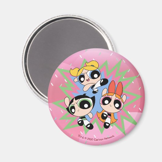 Powerpuff Girls Powfactor Magneet (Voorkant / Achterkant)