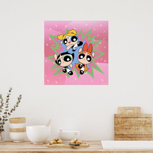 Powerpuff Girls Powfactor Poster (Keuken)
