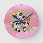 Powerpuff Girls Powfactor Ronde Klok (Voorkant)