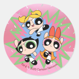 Powerpuff Girls Powfactor Ronde Sticker