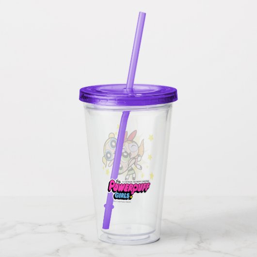 Powerpuff Girls-regel Acryl Drinkbeker (Achterkant)