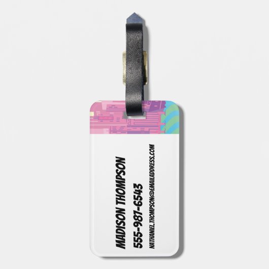 Powerpuff Girls-regel Bagagelabel (Achterkant verticaal)