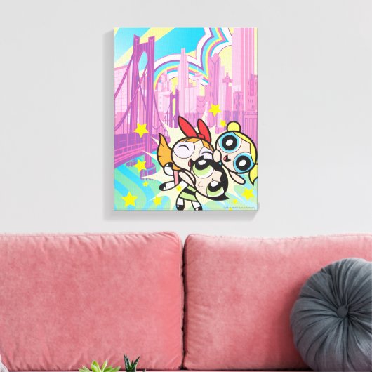 Powerpuff Girls-regel Canvas Afdruk (Insitu (Woonkamer))