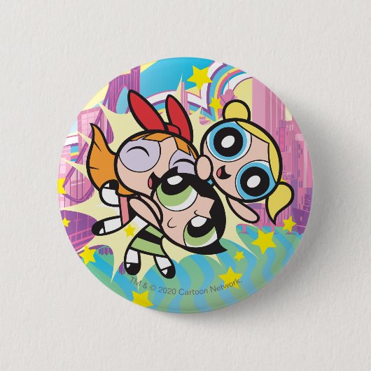 Powerpuff Girls-regel Ronde Button 5,7 Cm (Voorkant)