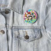 Powerpuff Girls-regel Ronde Button 5,7 Cm (In situ)