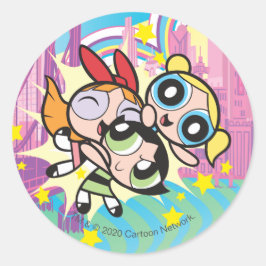Powerpuff Girls-regel Ronde Sticker