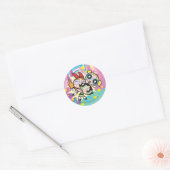 Powerpuff Girls-regel Ronde Sticker (Envelop)