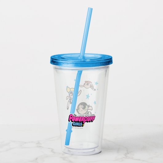 Powerpuff Girls Star Pattern Acryl Drinkbeker (Achterkant)