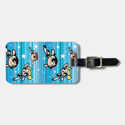 Powerpuff Girls Star Pattern Bagagelabel (Voorkant horizontaal)