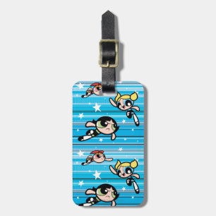 Powerpuff Girls Star Pattern Bagagelabel