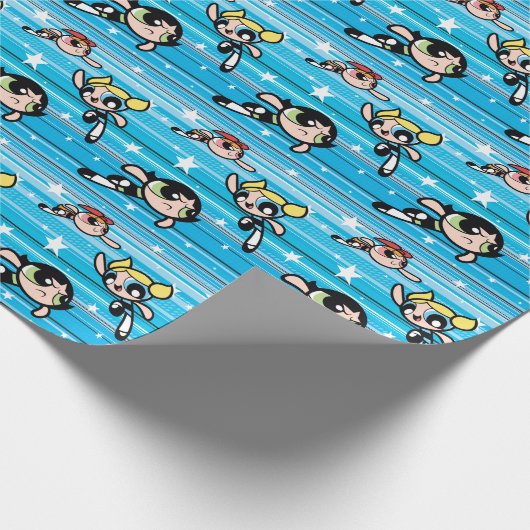 Powerpuff Girls Star Pattern Cadeaupapier (Hoek)