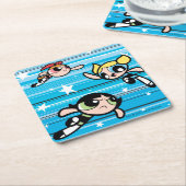 Powerpuff Girls Star Pattern Kartonnen Onderzetters (Schuin)