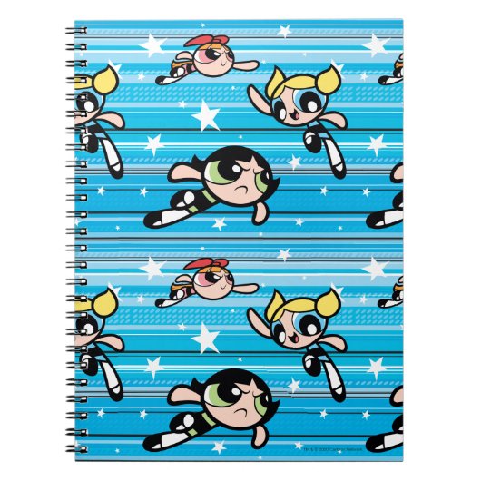 Powerpuff Girls Star Pattern Notitieboek (Voorkant)