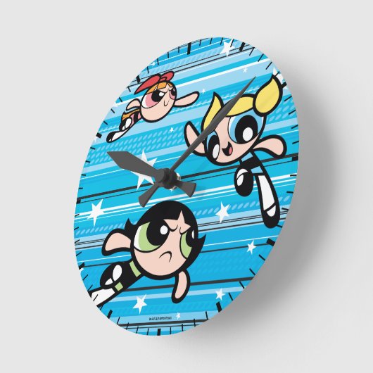 Powerpuff Girls Star Pattern Ronde Klok (Hoek)