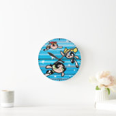 Powerpuff Girls Star Pattern Ronde Klok (Huis)