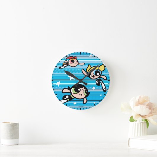 Powerpuff Girls Star Pattern Ronde Klok (Huis)