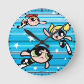 Powerpuff Girls Star Pattern Ronde Klok (Voorkant)